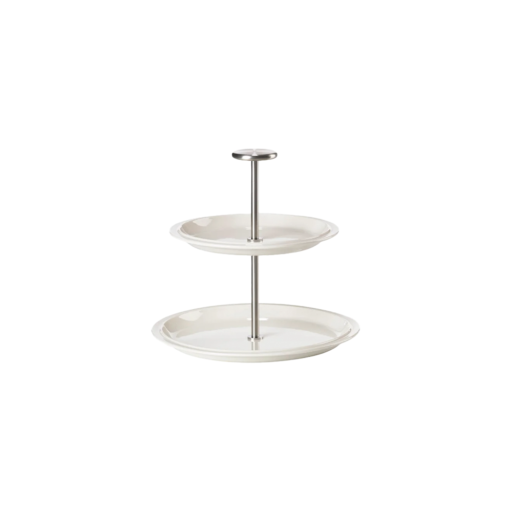 ZONE Denmark - Zone Serveringsopsats, to etager Eau 20 cm Offwhite Porcelæn