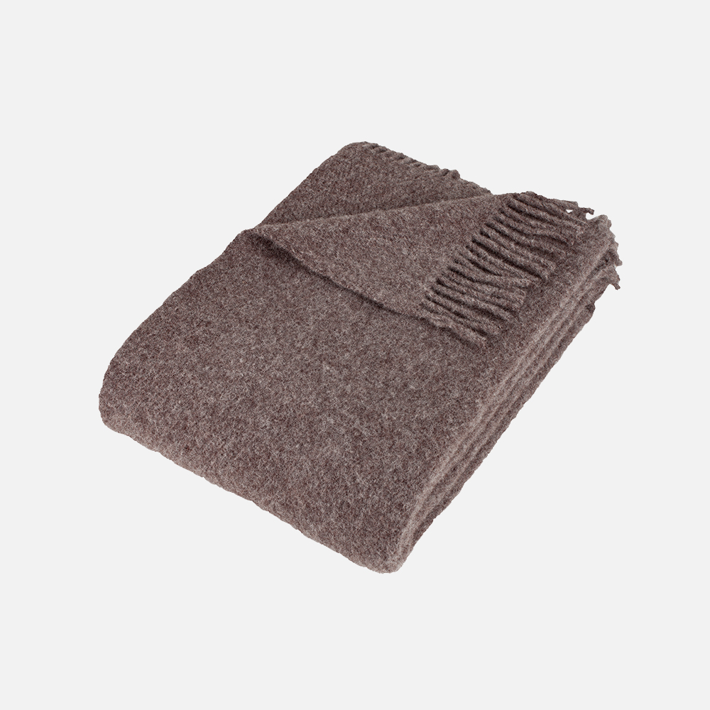 MELANGE Mocca uldplaid