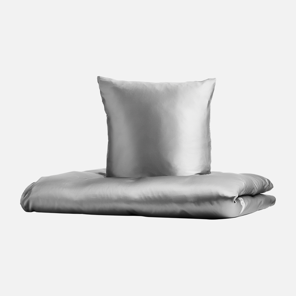 Butterfly Silk of Copenhagen Butterfly Silk Sengesæt - Lys grå - 140x220 cm