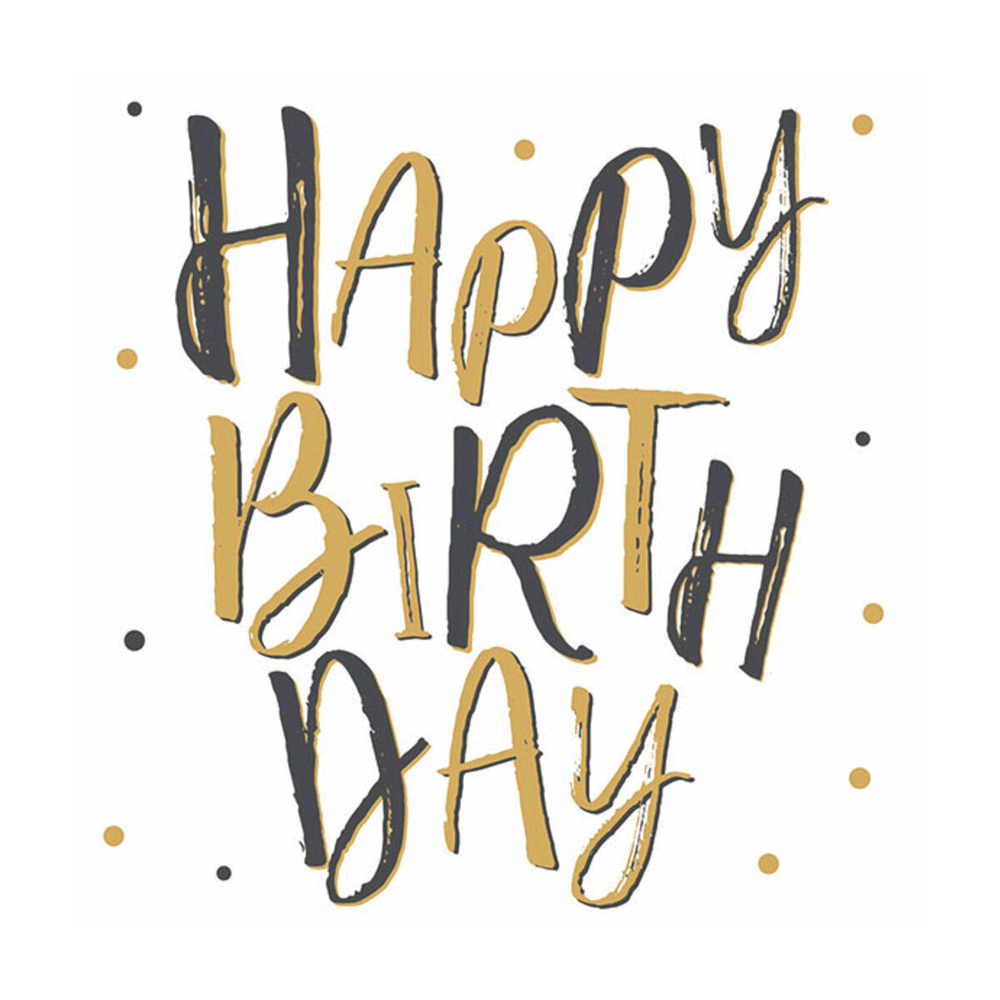 Edelweiss HAPPY BIRTHDAY serviet 33x33 cm