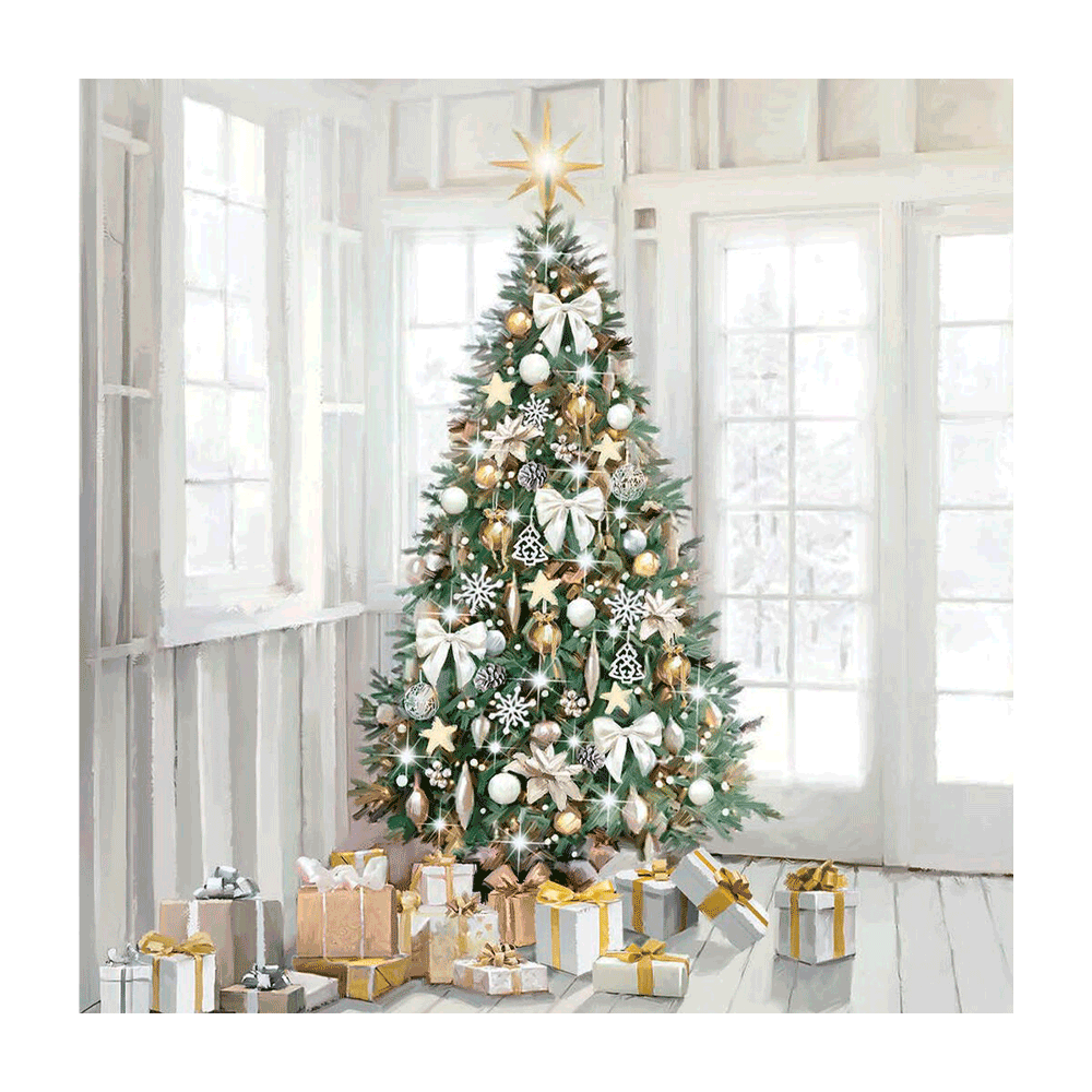 Edelweiss CHRISTMAS TREE juleservietter 33x33 cm