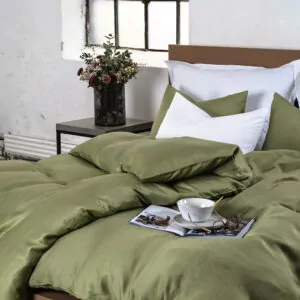 bambus sengetøj grøn