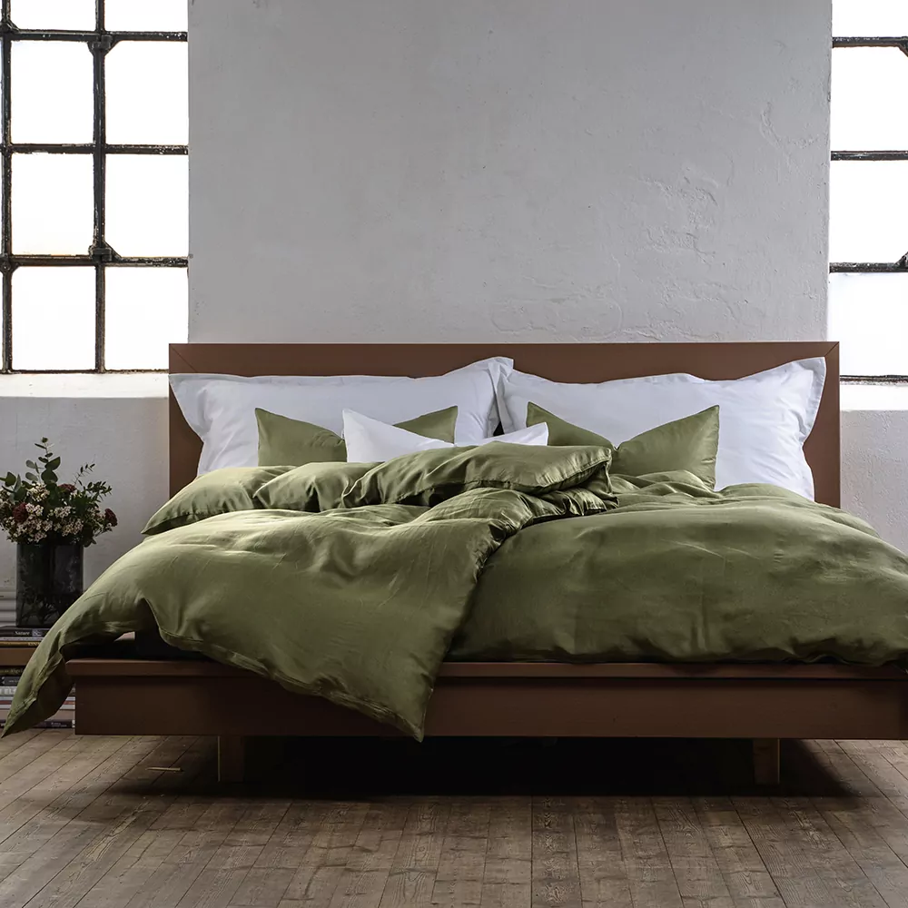 bambus sengetøj grøn