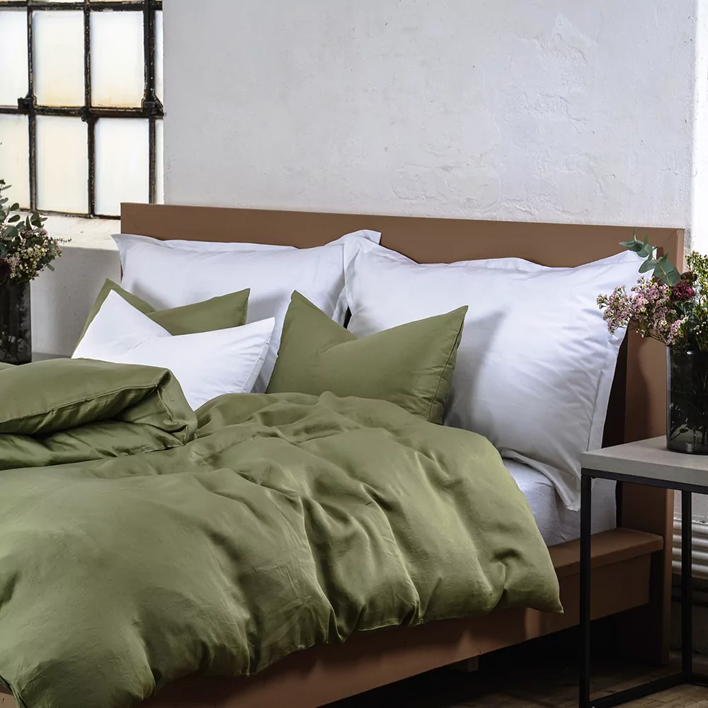 bambus sengetøj grøn