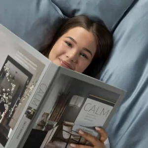 bambus sengetøj lysblå