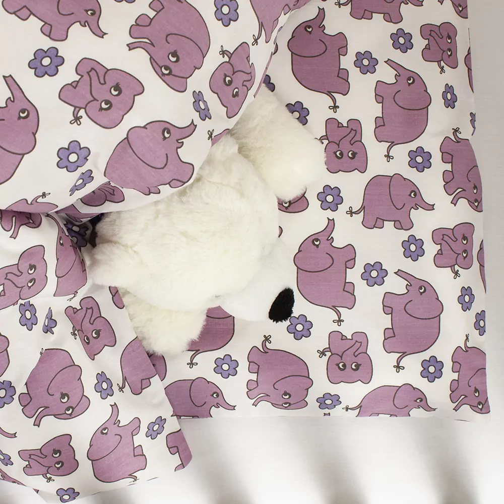 elefant sengetøj pink