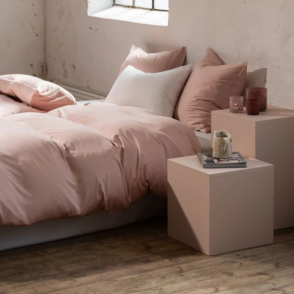 bambus sengetøj rosa