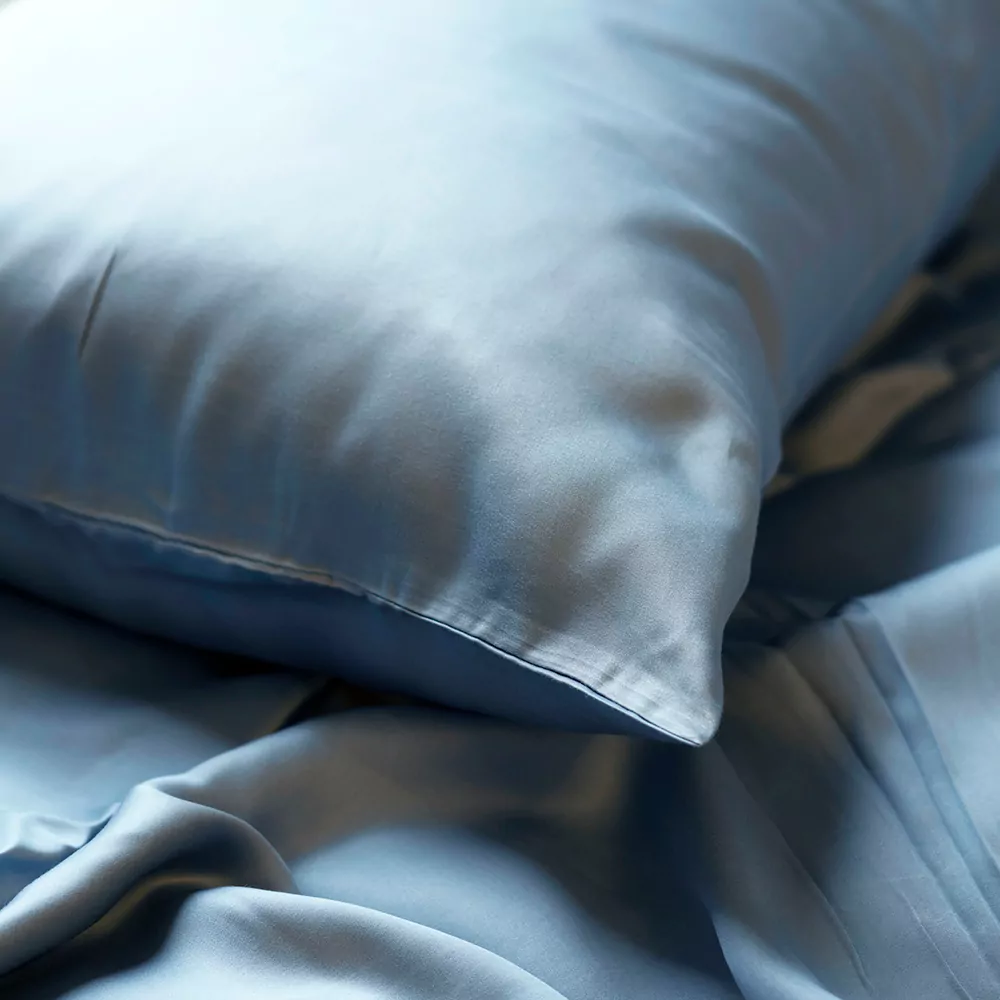 bambus sengetøj lysblå