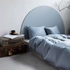 bambus sengetøj lysblå