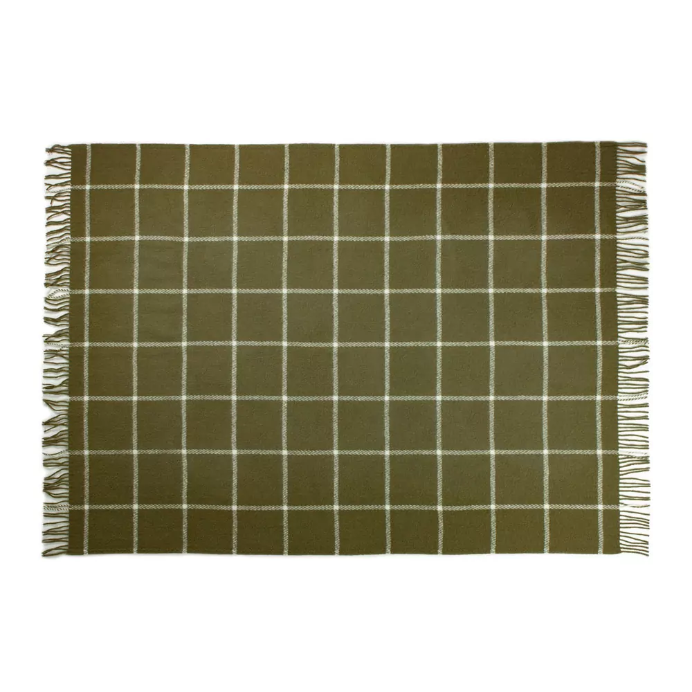 ternet uldplaid oliven