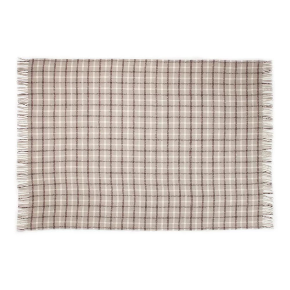ternet uldplaid sand