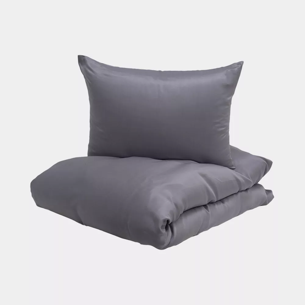 bambus sengetøj grå