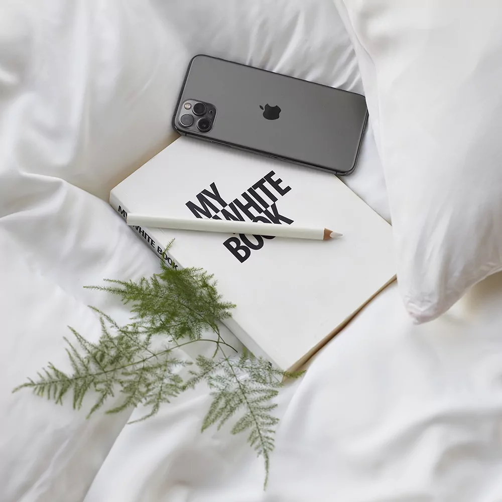 bambus sengetøj hvid