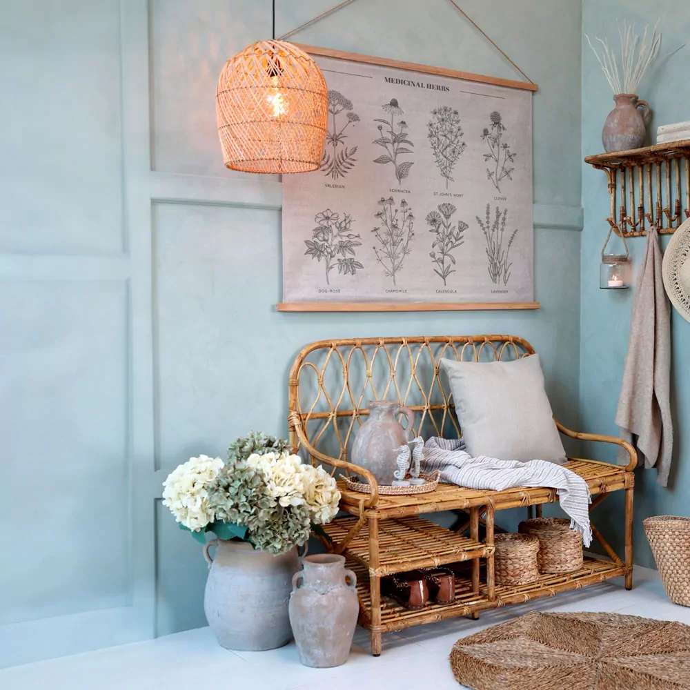 Lampe i rattan