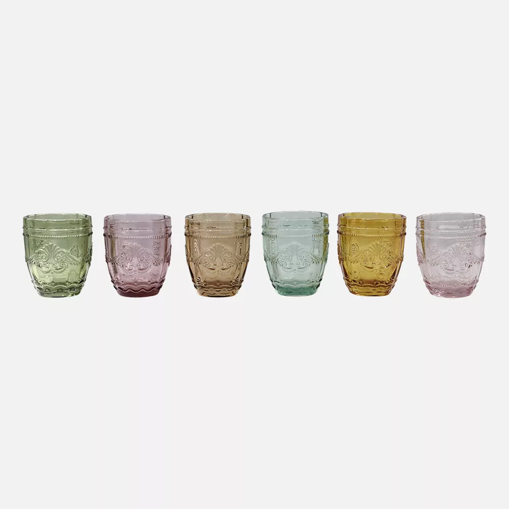 farvede vandglas