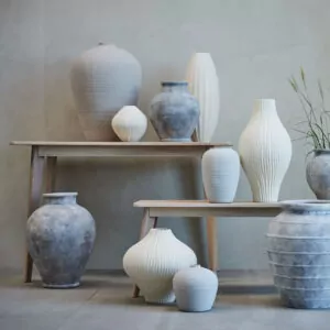 ANNA Vase 33 cm mørkgrå