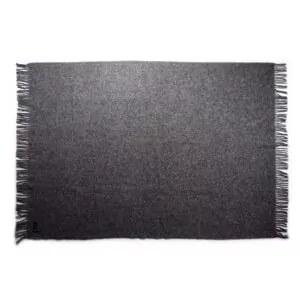 MELANGE Dark grey uldplaid