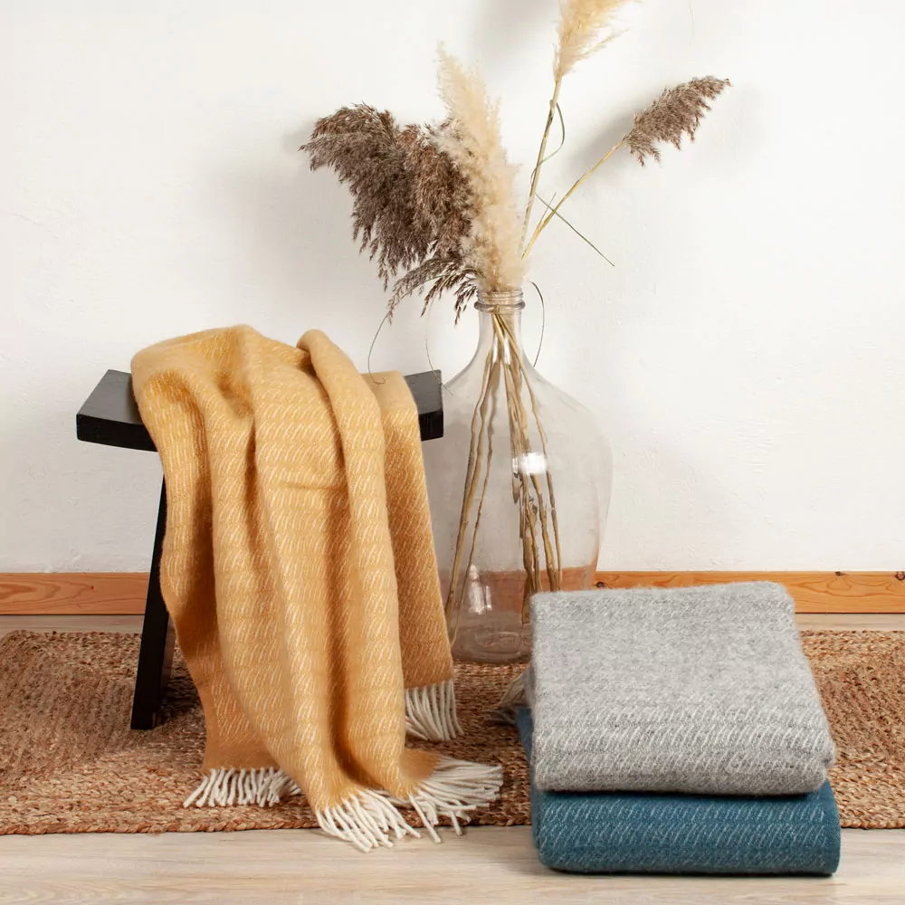 SAGA Grey uldplaid
