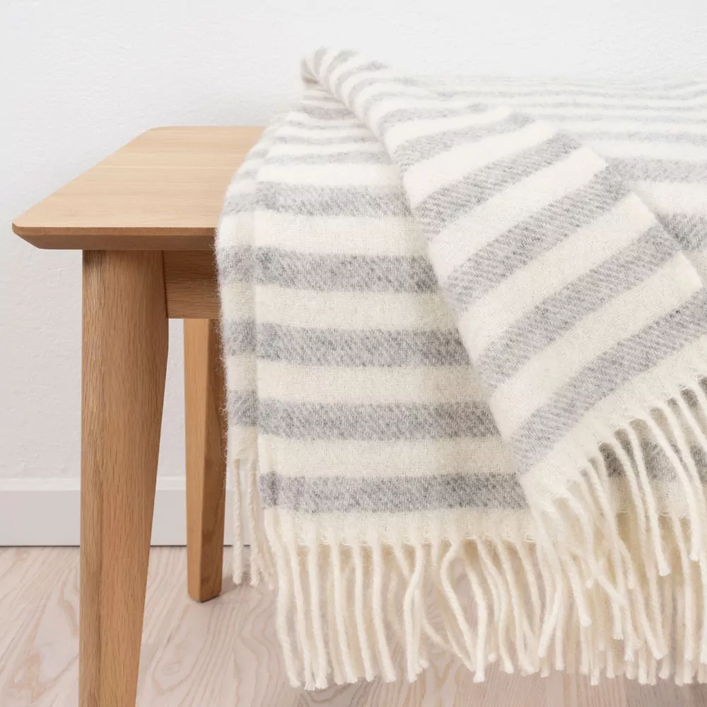 FENRIS Light Grey uldplaid