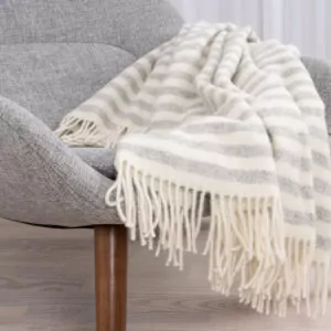 FENRIS Light Grey uldplaid