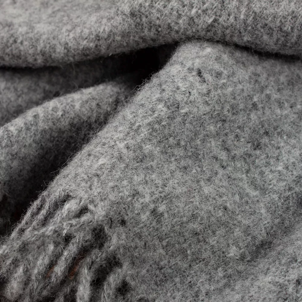 MELANGE Grey uldplaid