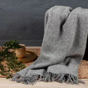 MELANGE Grey uldplaid