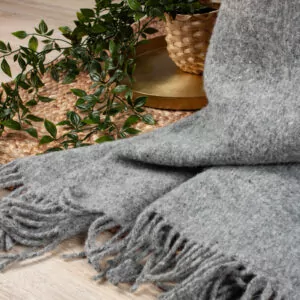MELANGE Grey uldplaid