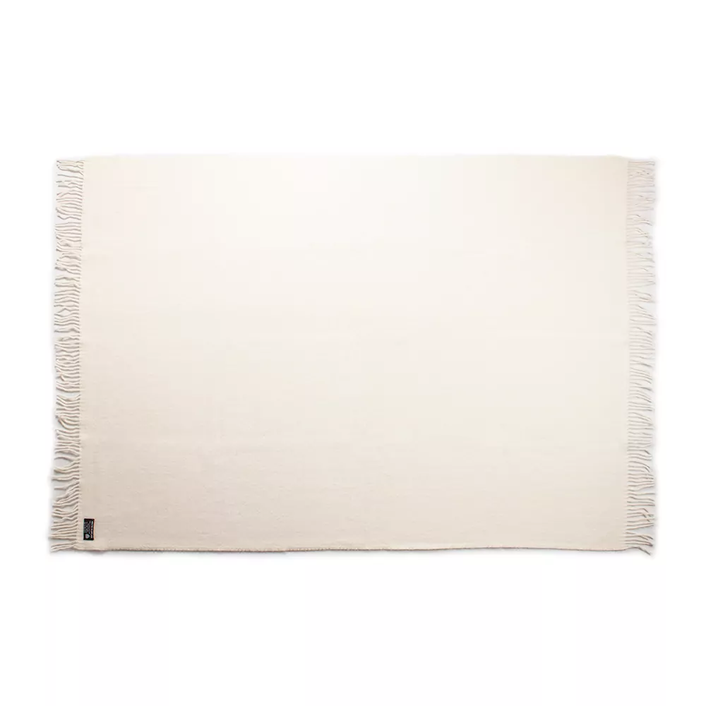 uldplaid i creme