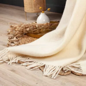 uldplaid i creme