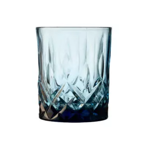 whiskyglas i blå