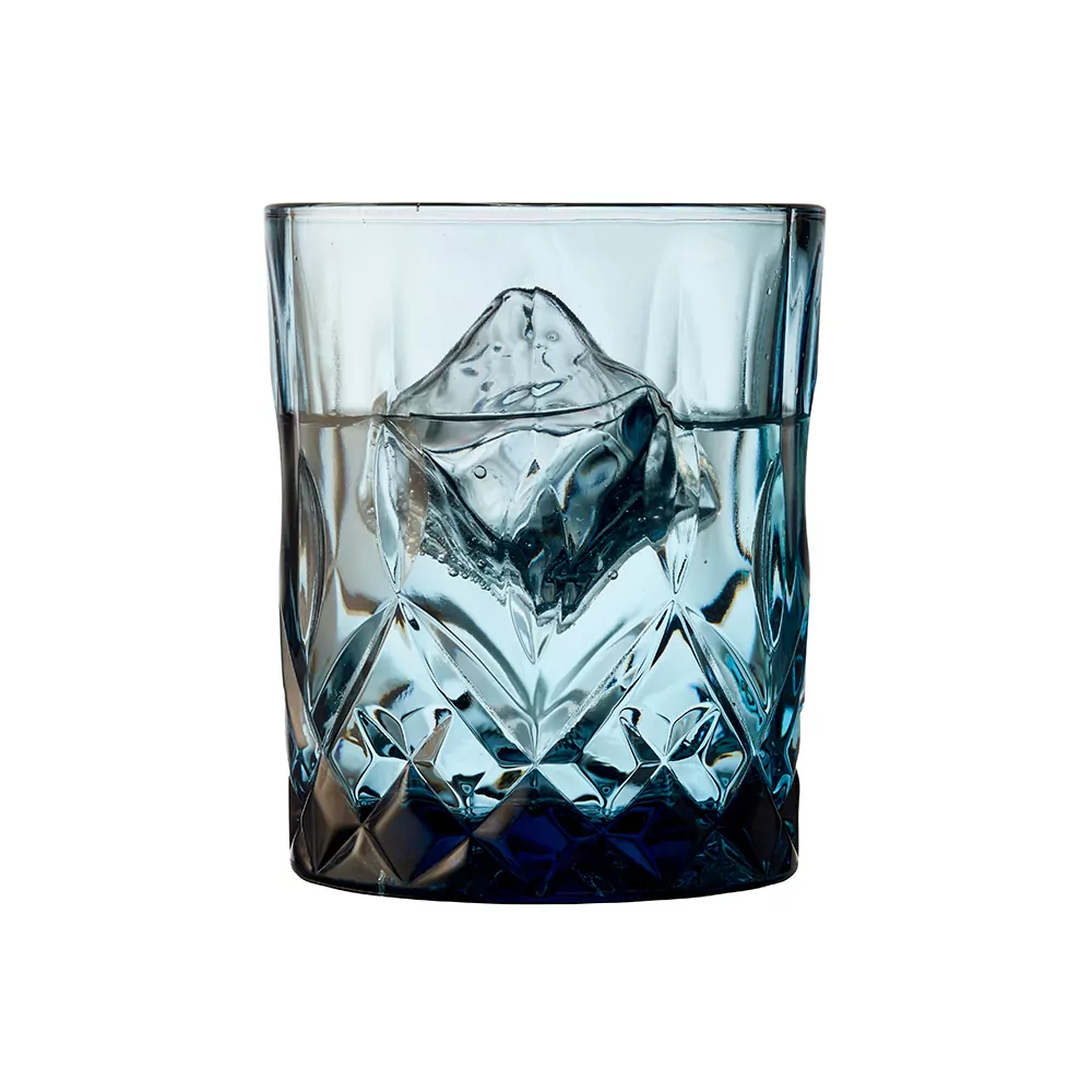 whiskyglas i blå