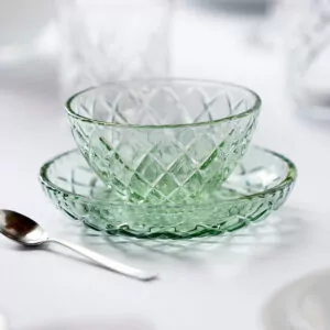 Asiet grøn glas