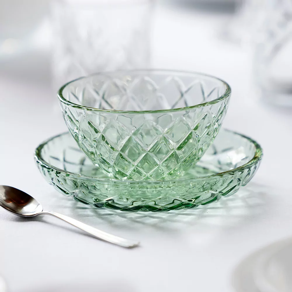 Asiet grøn glas