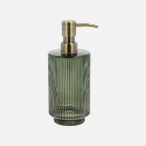 Sæbedispenser i grøn glas