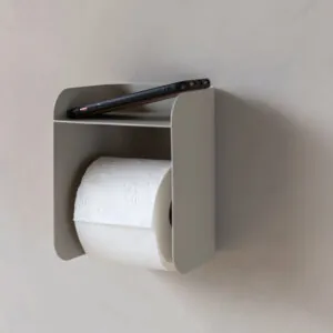 Toiletrulleholder med hylde