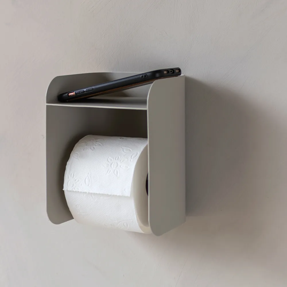 Toiletrulleholder med hylde