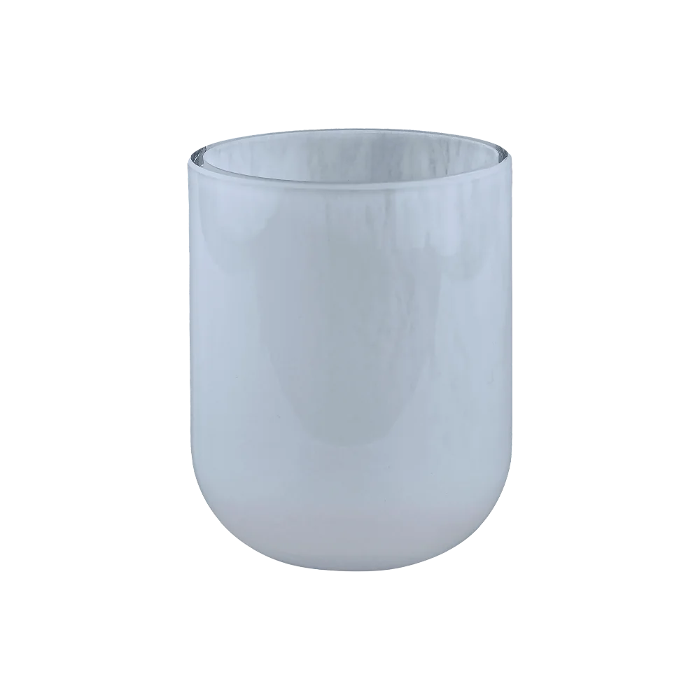 tandkrus i lyseblå glas