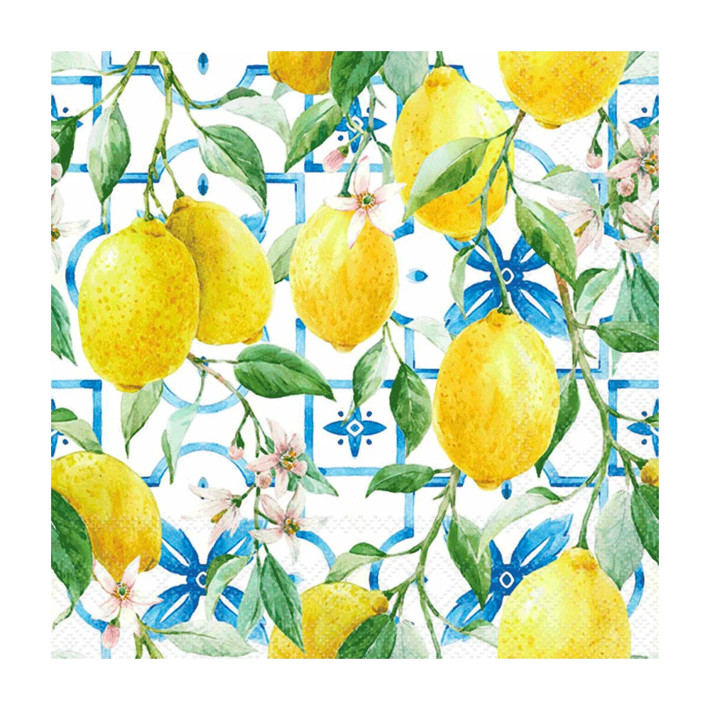 Edelweiss servietter med citron motiv
